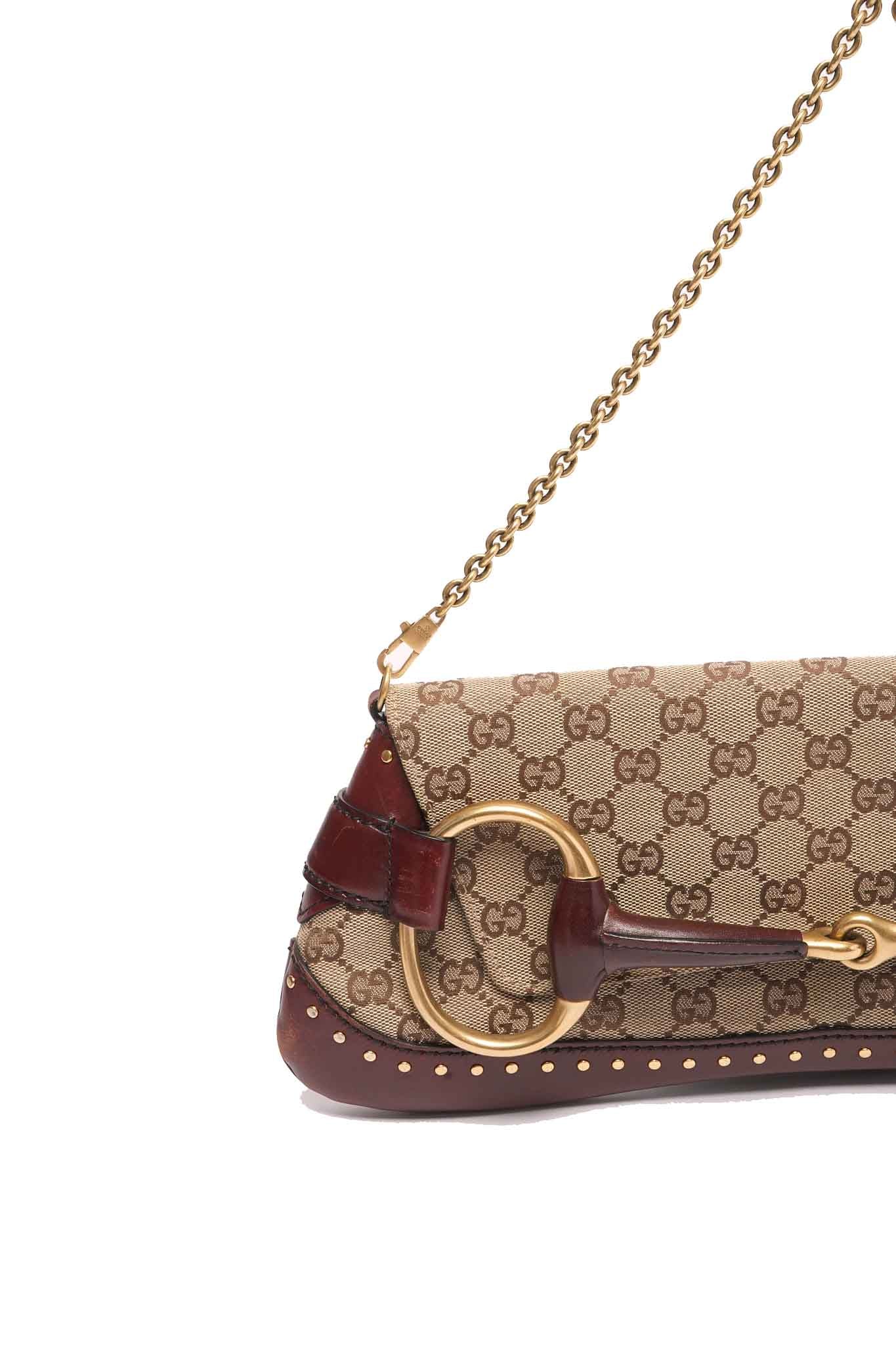 GG Canvas Horsebit Chain