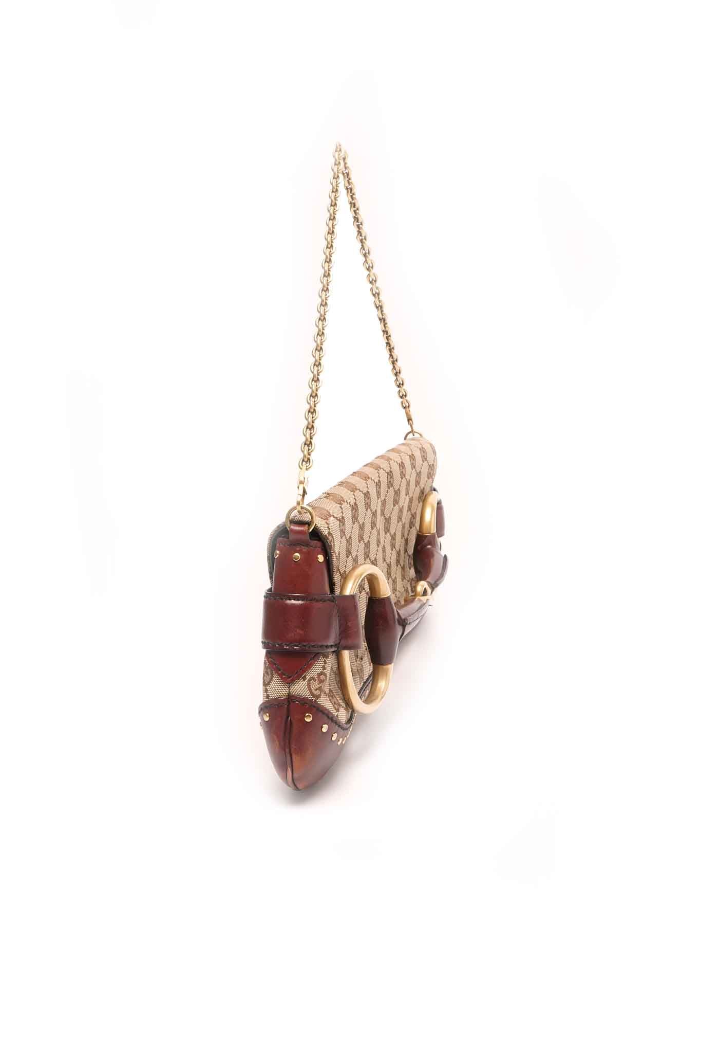 GG Canvas Horsebit Chain