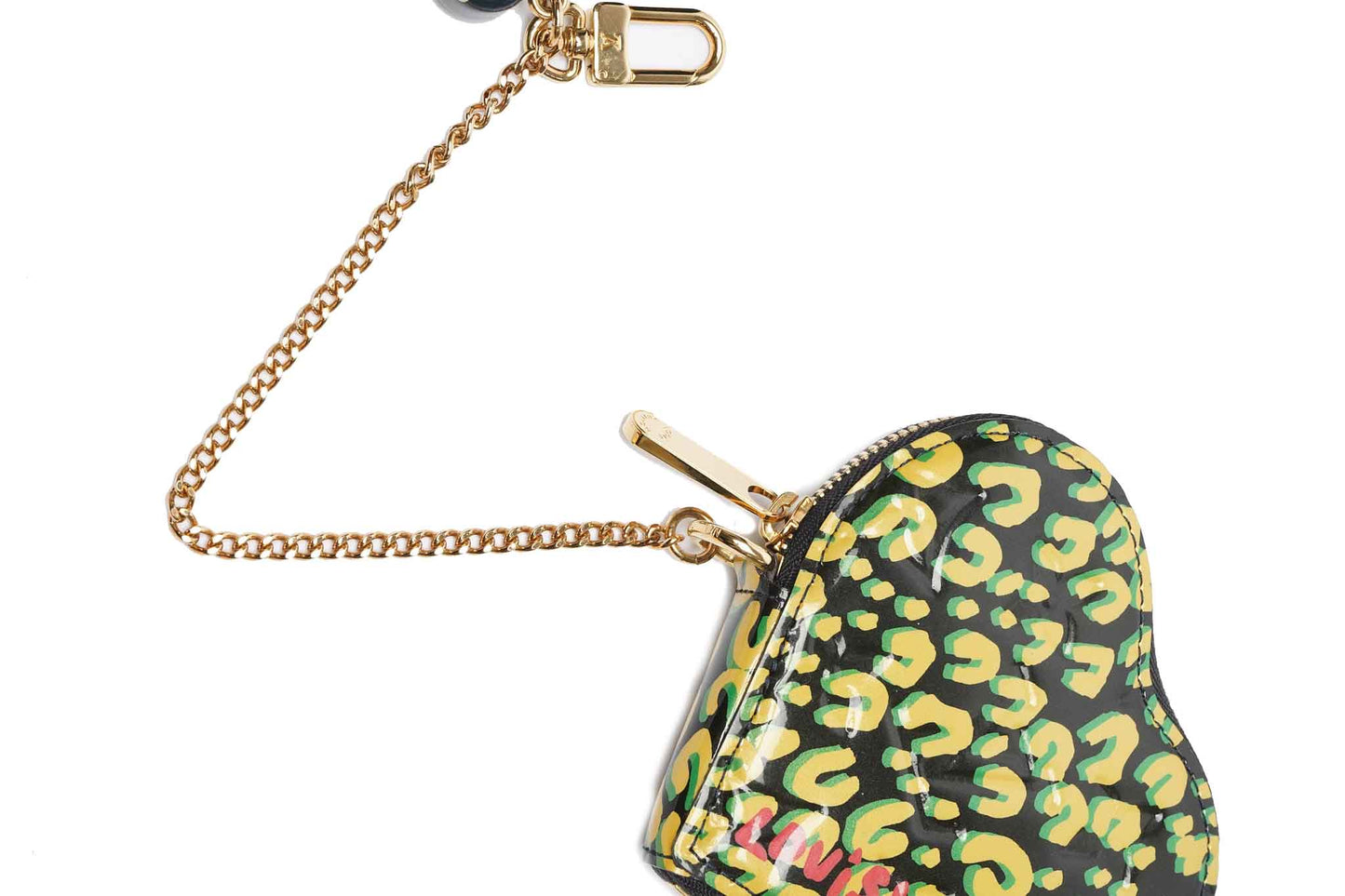 Bolsa Porta Moedas Louis Vuitton Verniz Leopard Couer Heart Rouge Fauviste