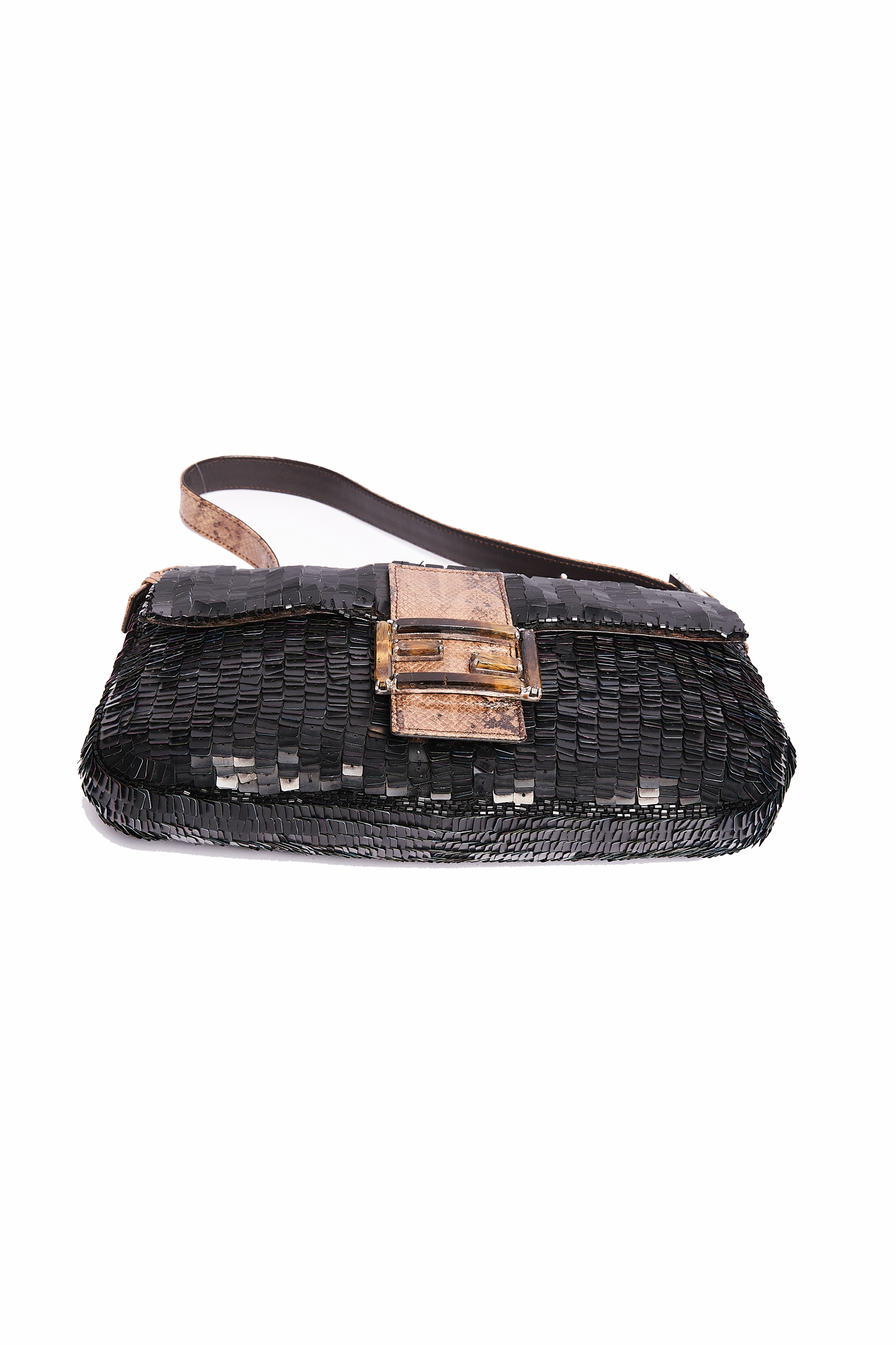 Fendi Baguette Sequin Python