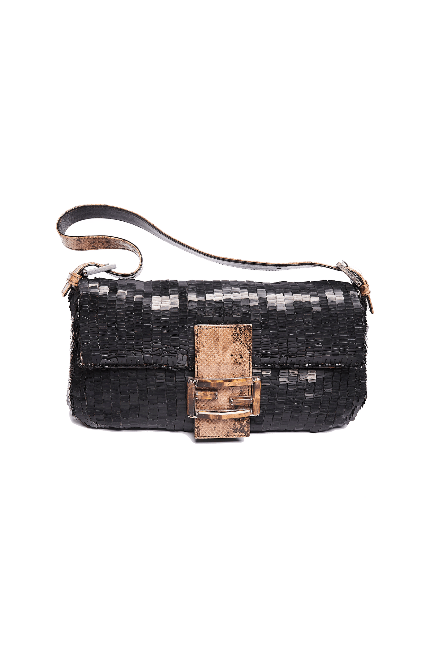 Fendi Baguette Sequin Python
