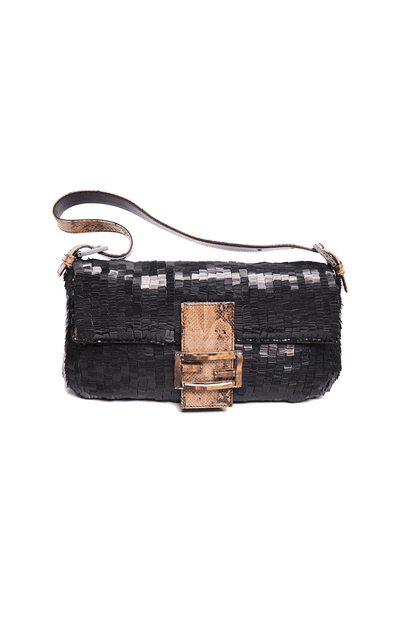 Fendi Baguette Sequin Python