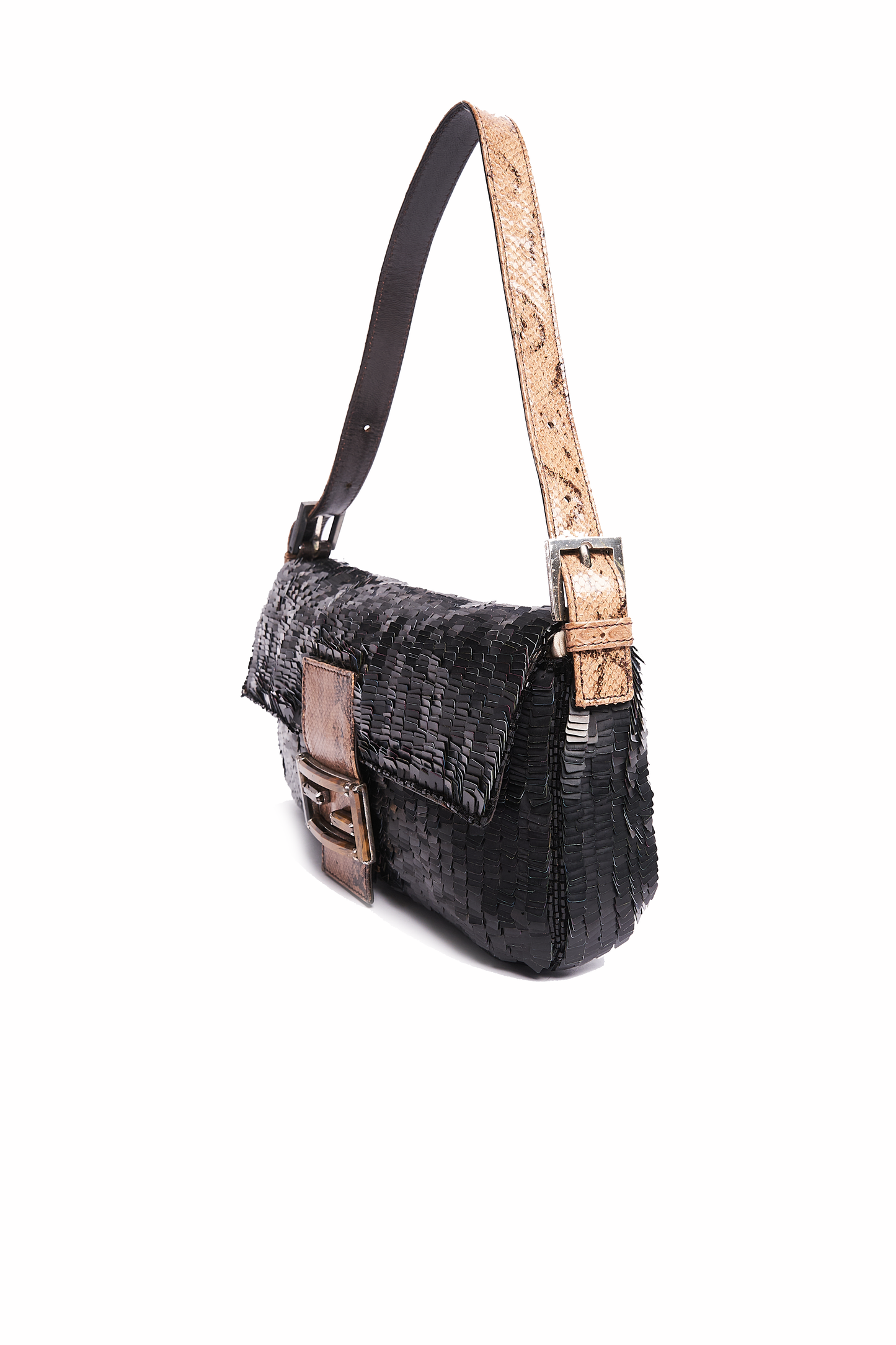 Fendi Baguette Sequin Python