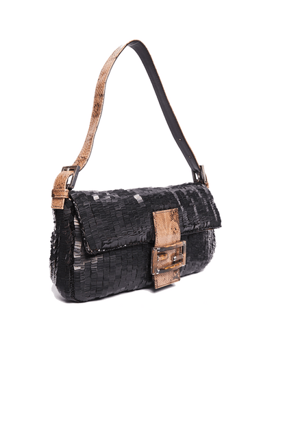 Fendi Baguette Sequin Python