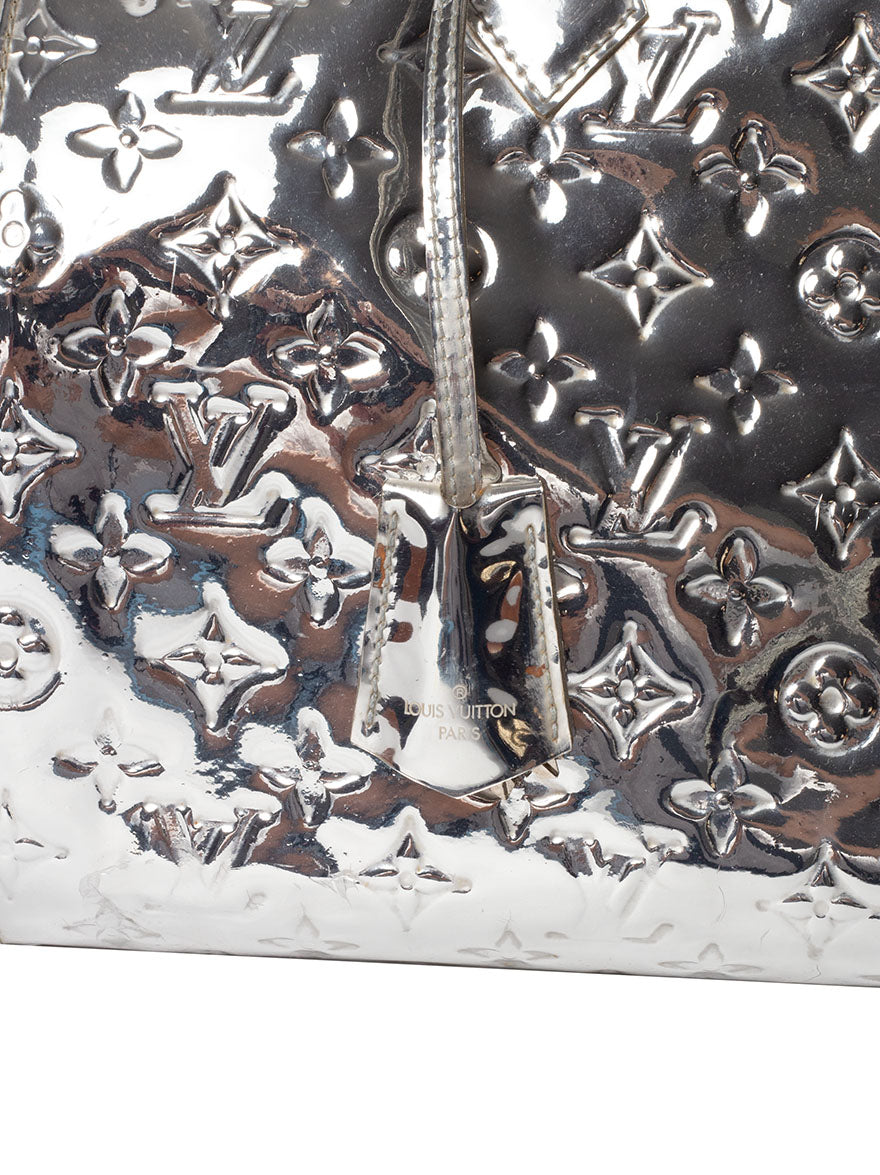 Louis Vuitton Limited Edition Silver Monogram Miroir Speedy 35