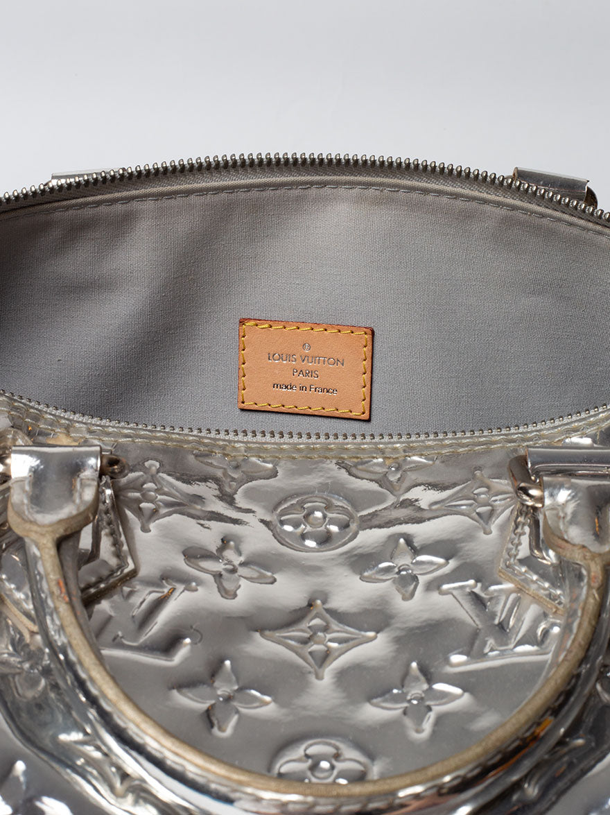 Louis Vuitton Limited Edition Silver Monogram Miroir Speedy 35